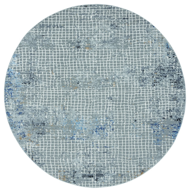 United Weavers Austin Devine Blue Rug - round front view