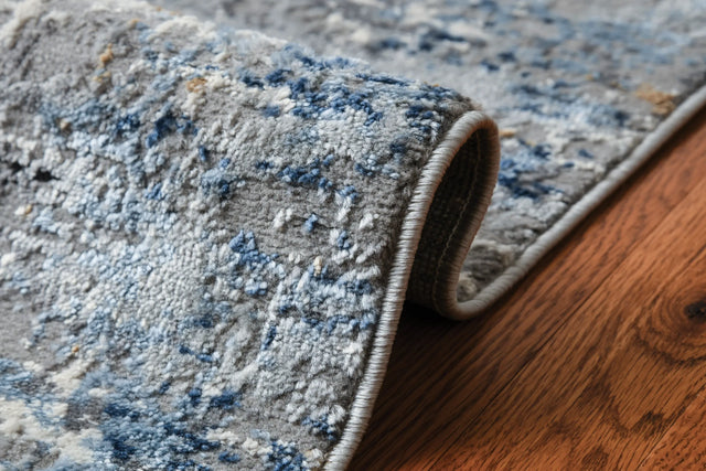 United Weavers Austin Devine Blue Rug - side close-up detail