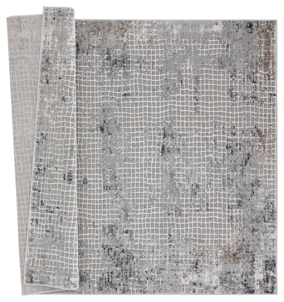 United Weavers Austin Devine Grey Rug - backing detail
