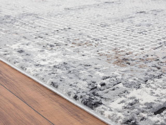 United Weavers Austin Devine Grey Rug - pile height detail