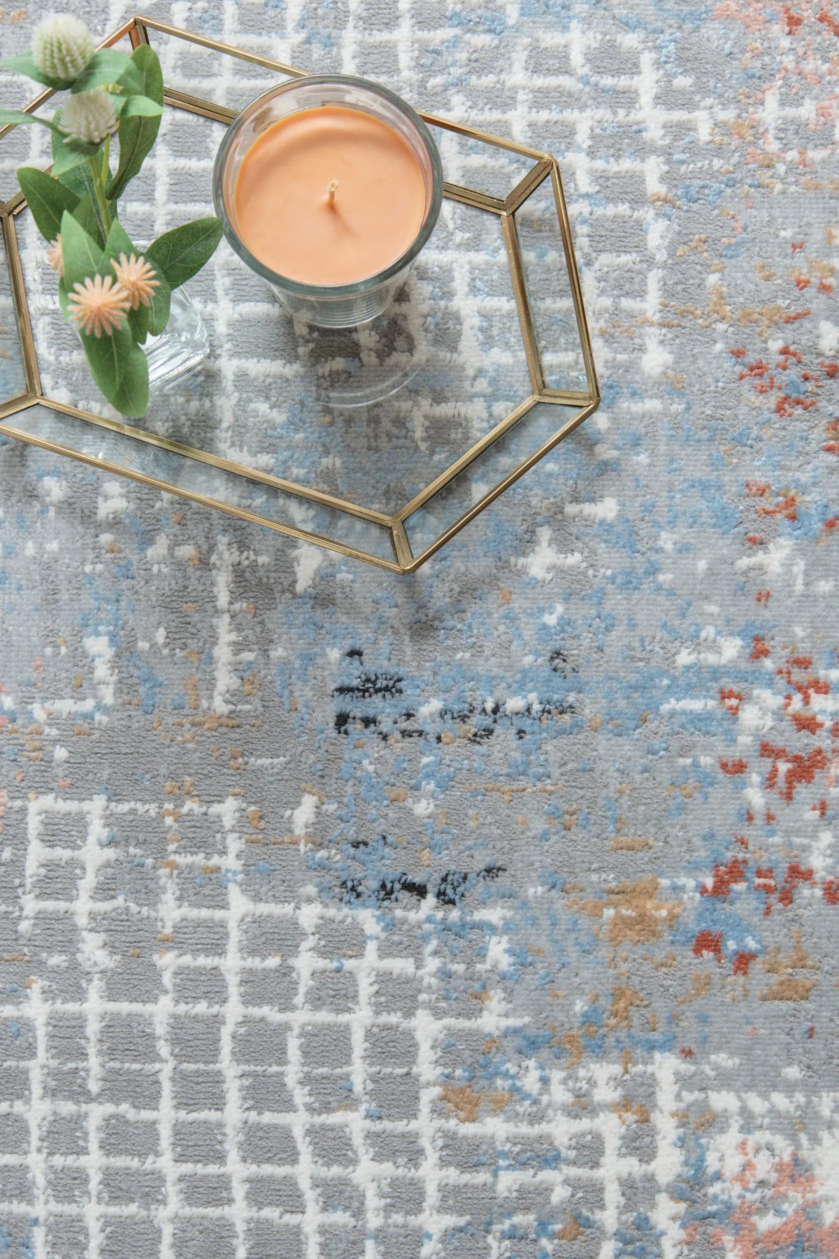 United Weavers Austin Devine Rust Rug - close-up detail