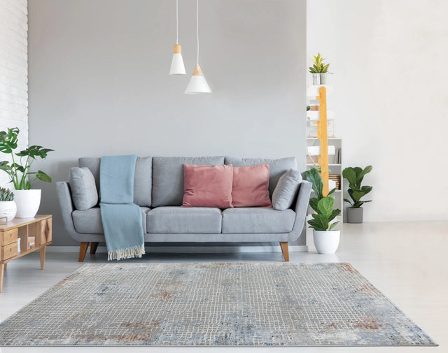 United Weavers Austin Devine Rust Rug - room scene