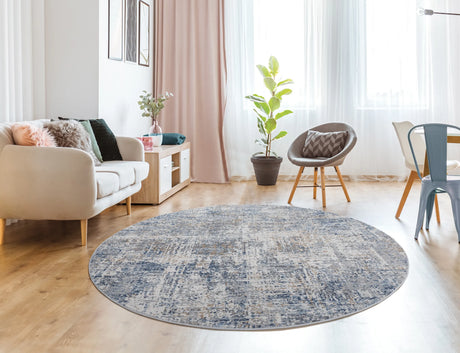 United Weavers Austin Elegance Blue Rug - round room scene