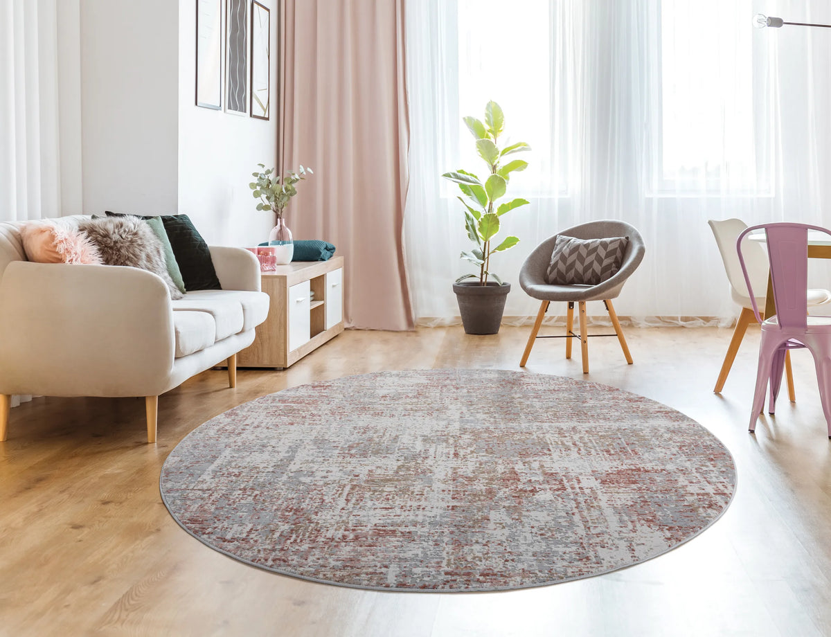 United Weavers Austin Elegance Rust Rug - round room scene