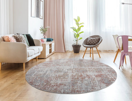 United Weavers Austin Elegance Rust Rug - round room scene