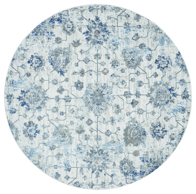 United Weavers Austin Heirloom Blue Rug - round front view