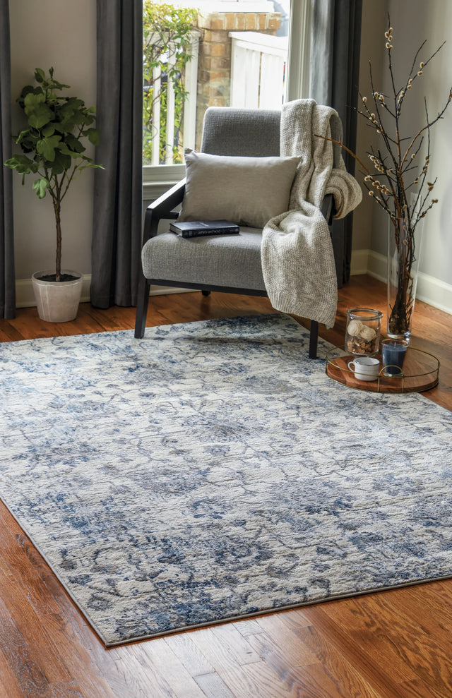 United Weavers Austin Heirloom Blue Rug - second room scene
