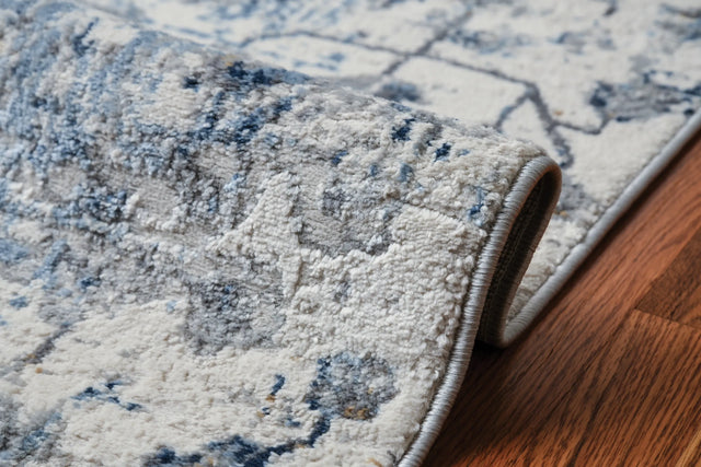 United Weavers Austin Heirloom Blue Rug - side close-up detail