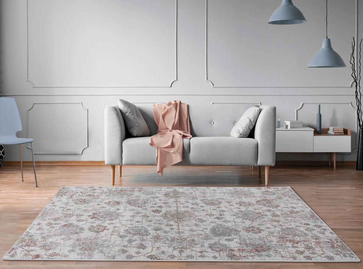 United Weavers Austin Heirloom Rust Rug - room scene