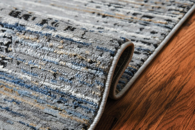 United Weavers Austin Westway Blue Rug - side close-up detail