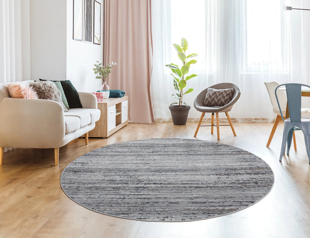 United Weavers Austin Westway Grey Rug - round room scene