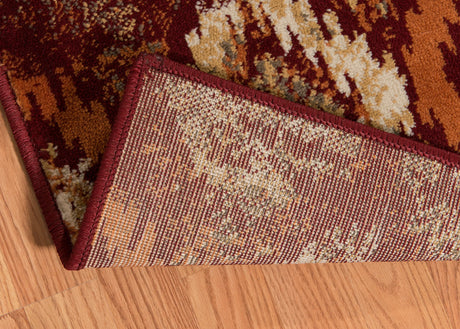 United Weavers Bridges San Paula Crimson Rug - backing detail