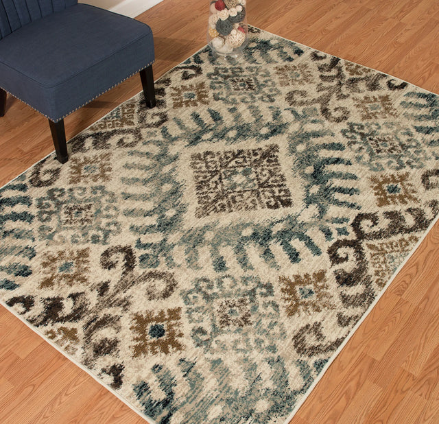 United Weavers Bridges Verazanno Blue Rug - room scene