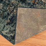 United Weavers Bridges Via Vicosa Blue Rug - backing detail