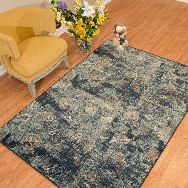 United Weavers Bridges Via Vicosa Blue Rug - room scene