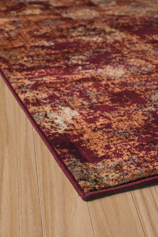 United Weavers Bridges Via Vicosa Crimson Rug - angle view
