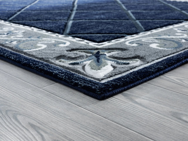 United Weavers Bristol Altamont Navy Rug - angle view