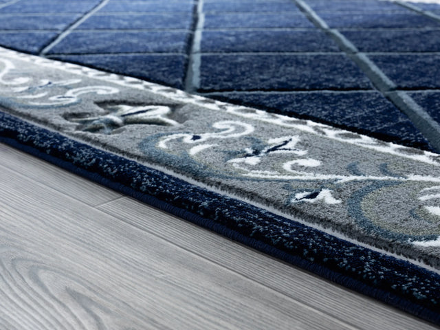 United Weavers Bristol Altamont Navy Rug - pile height detail