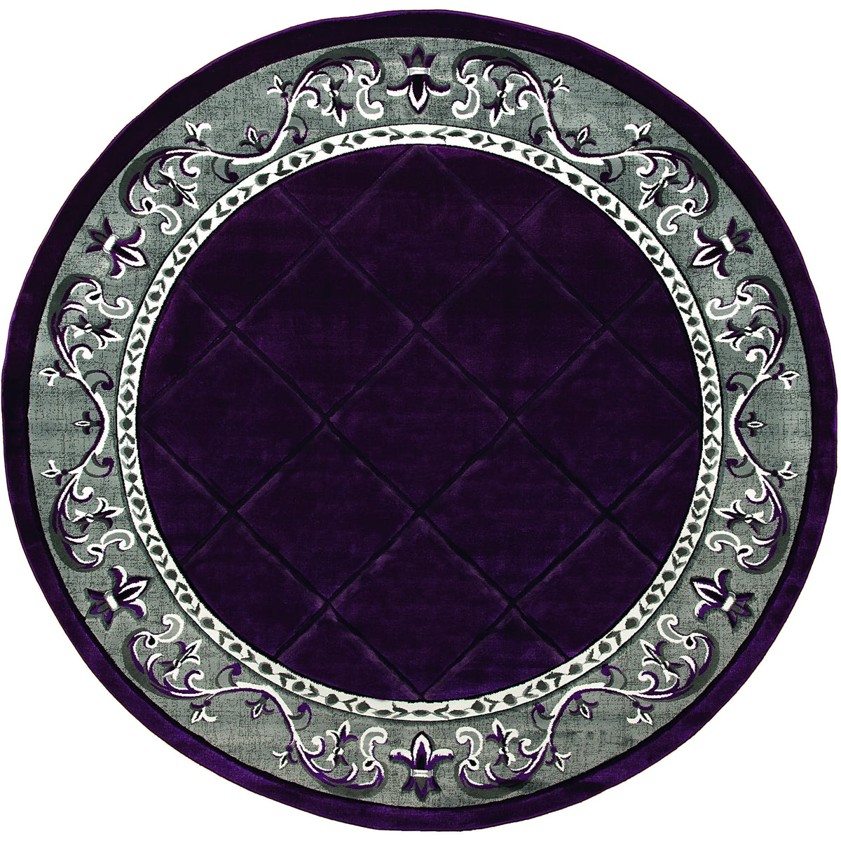 United Weavers Bristol Altamont Plum Rug - round front view
