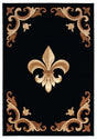 United Weavers Bristol Barnsley Black Rug - front view