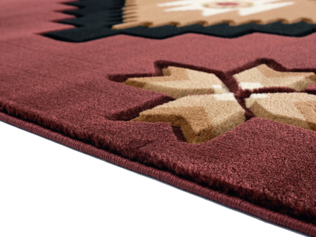 United Weavers Bristol Caliente Brown Rug - pile height detail