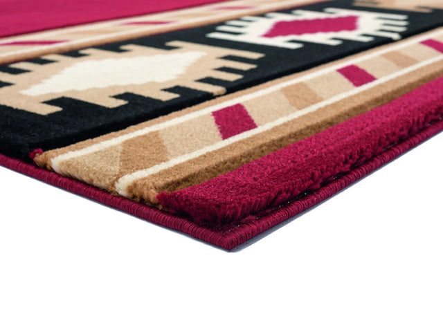 United Weavers Bristol Caliente Burgundy Rug - angle view