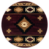 United Weavers Bristol Caliente Burgundy Rug - round front view