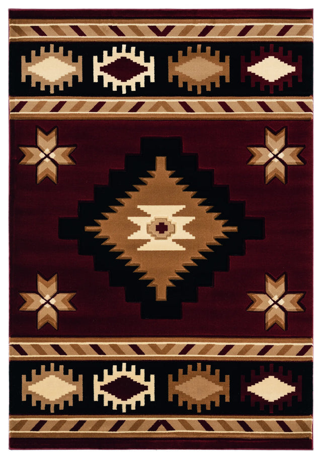United Weavers Bristol Caliente Burgundy Rug - front view