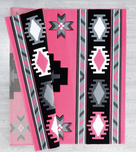 United Weavers Bristol Caliente Pink Rug - backing detail
