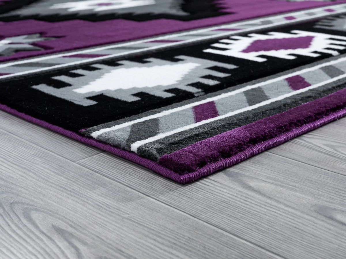 United Weavers Bristol Caliente Plum Rug - angle view