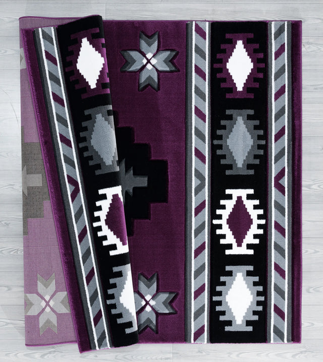 United Weavers Bristol Caliente Plum Rug - backing detail