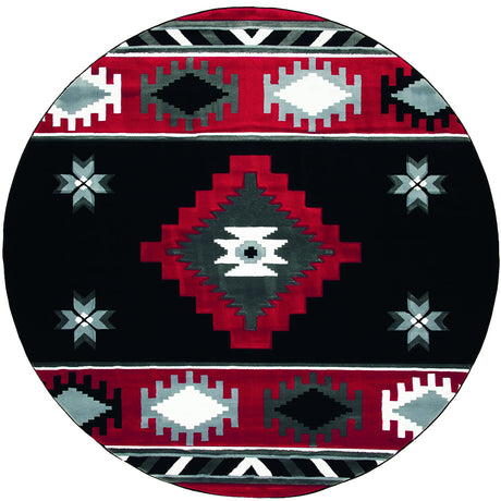 United Weavers Bristol Caliente Red Rug - round front view