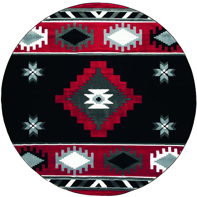 United Weavers Bristol Caliente Red Rug - round front view
