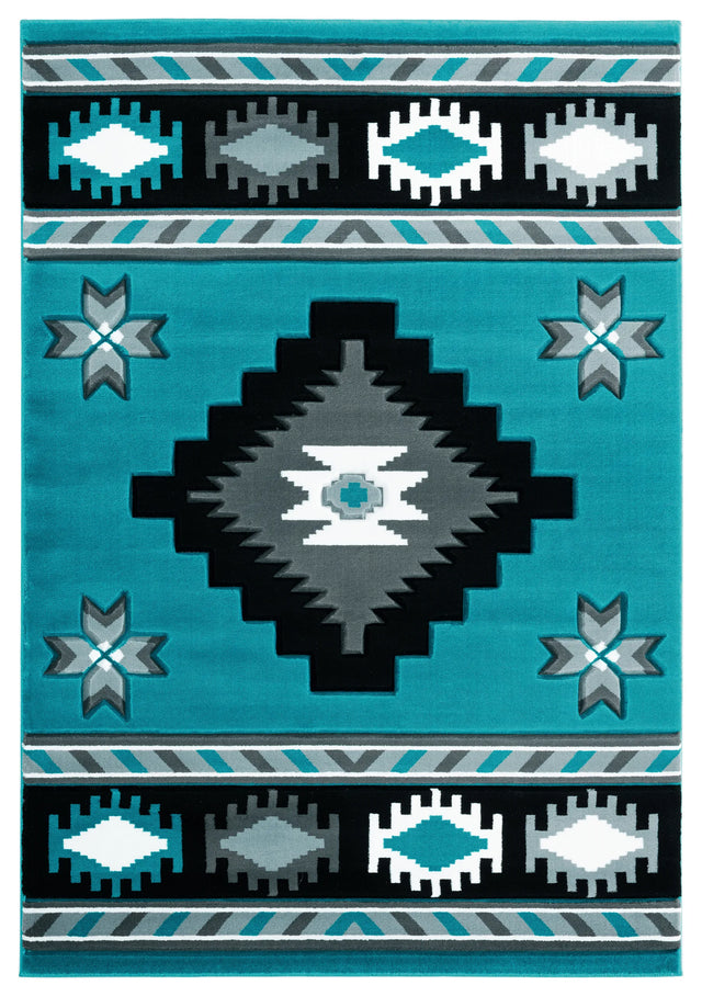 United Weavers Bristol Caliente Turquoise Rug - front view