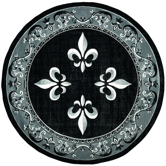 United Weavers Bristol Casselton Black Rug - round front view