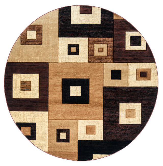 United Weavers Bristol Cicero Brown Rug - round front view