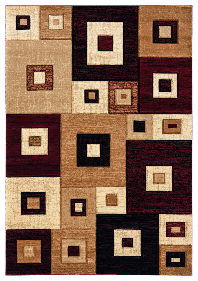 United Weavers Bristol Cicero Burgundy Rug - front view