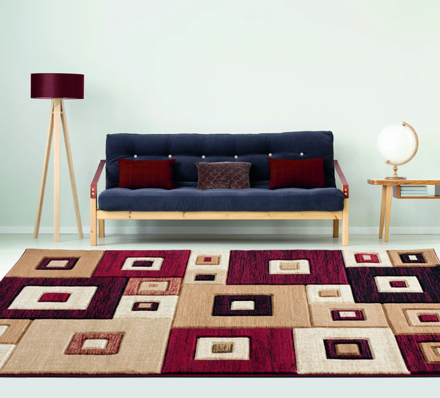 United Weavers Bristol Cicero Burgundy Rug - room scene