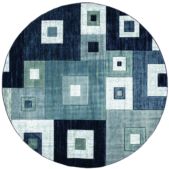United Weavers Bristol Cicero Navy Rug - round front view