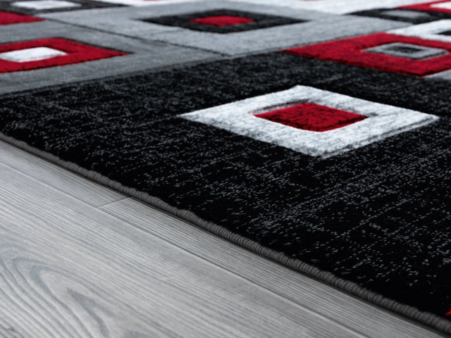 United Weavers Bristol Cicero Red Rug - pile height detail