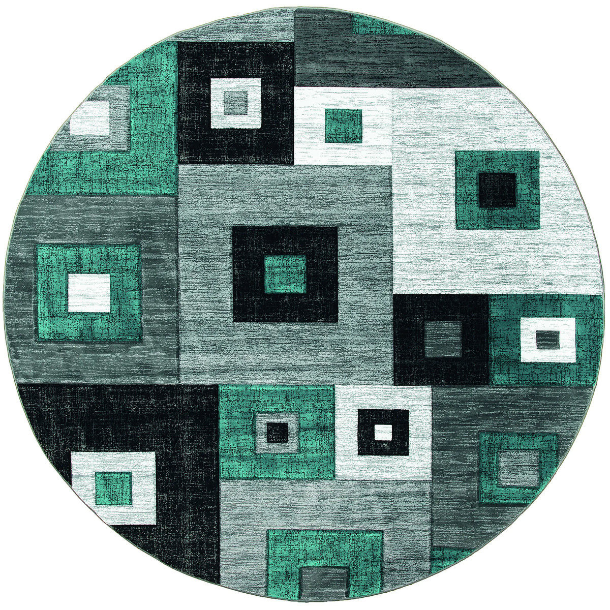 United Weavers Bristol Cicero Turquoise Rug - round front view