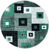 United Weavers Bristol Cicero Turquoise Rug - round front view