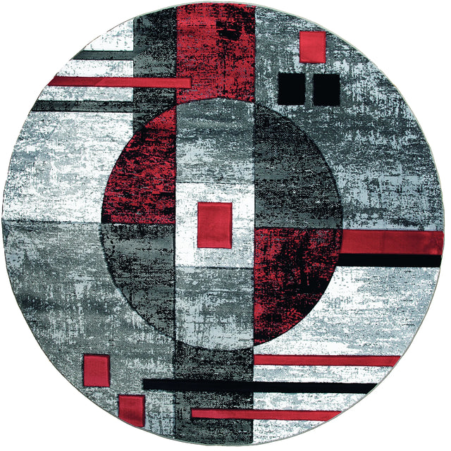 United Weavers Bristol Epsilon Red Rug - round front view
