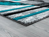 United Weavers Bristol Epsilon Turquoise Rug - angle view