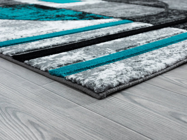 United Weavers Bristol Epsilon Turquoise Rug - angle view