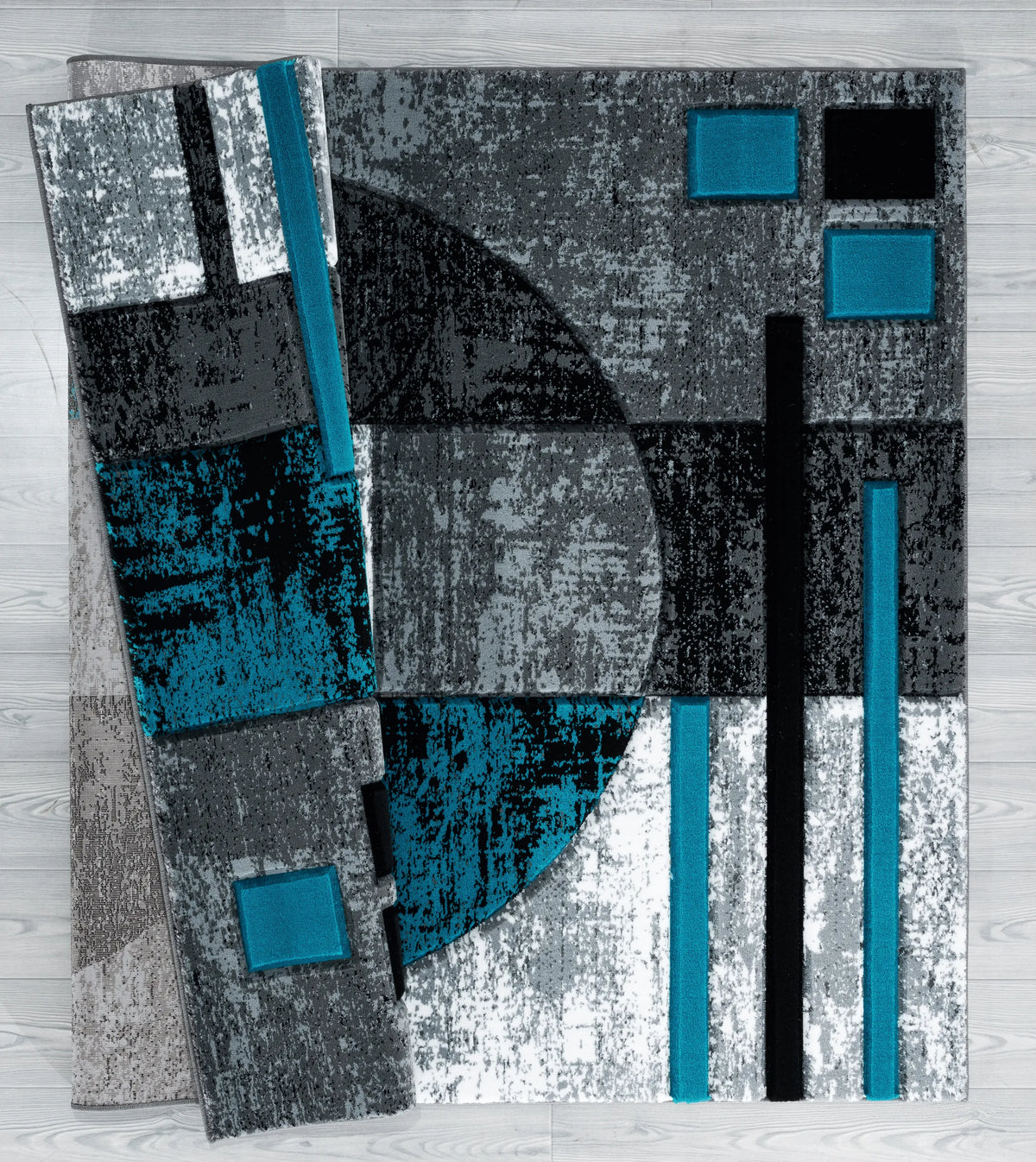 United Weavers Bristol Epsilon Turquoise Rug - backing detail