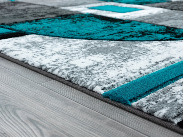 United Weavers Bristol Epsilon Turquoise Rug - pile height detail