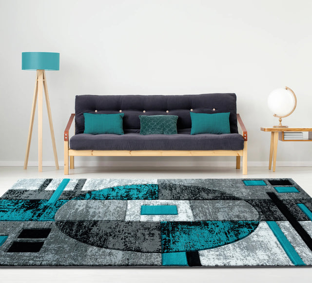 United Weavers Bristol Epsilon Turquoise Rug - room scene