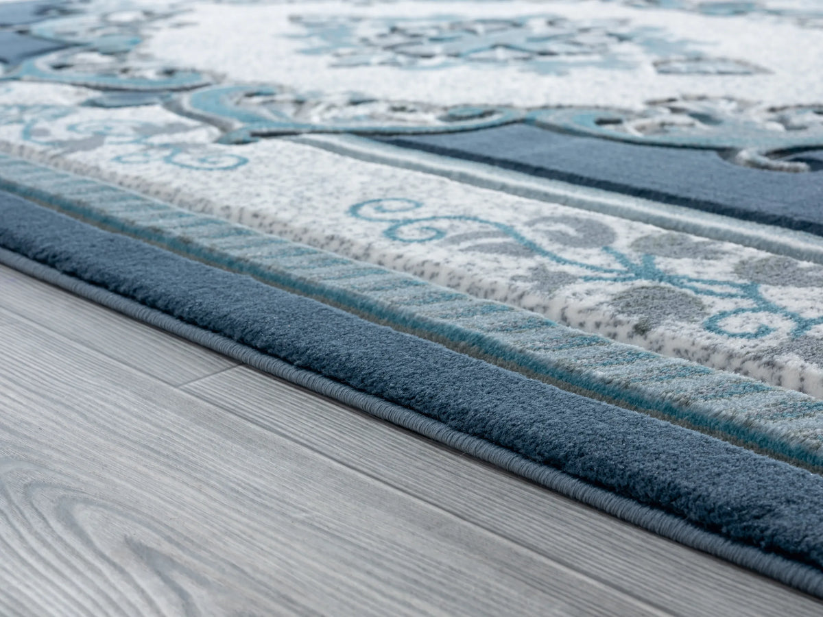 United Weavers Bristol Fallon Aqua Rug - pile height detail
