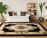 United Weavers Bristol Fallon Black Rug - room scene